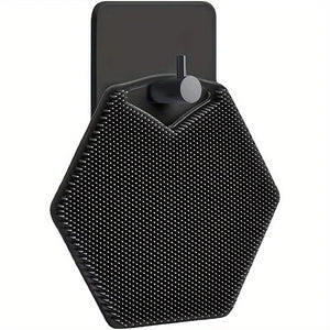 1pc Reusable silicone body scrub with storage hook foam shape, easy to clean, suitable for bathing hair washing, and pet bathing