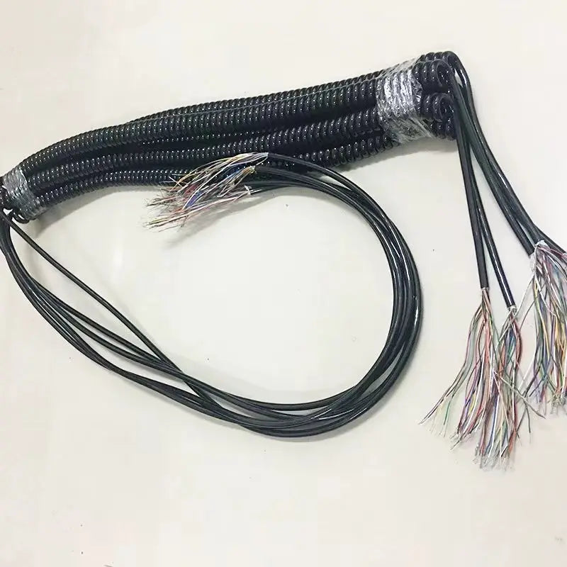 6/7/12/14/15/16/18/19/21/26 core spiral cord coiled cable for CNC Electronic Handwheel Spring Wire Cable Manual Pulse Generator
