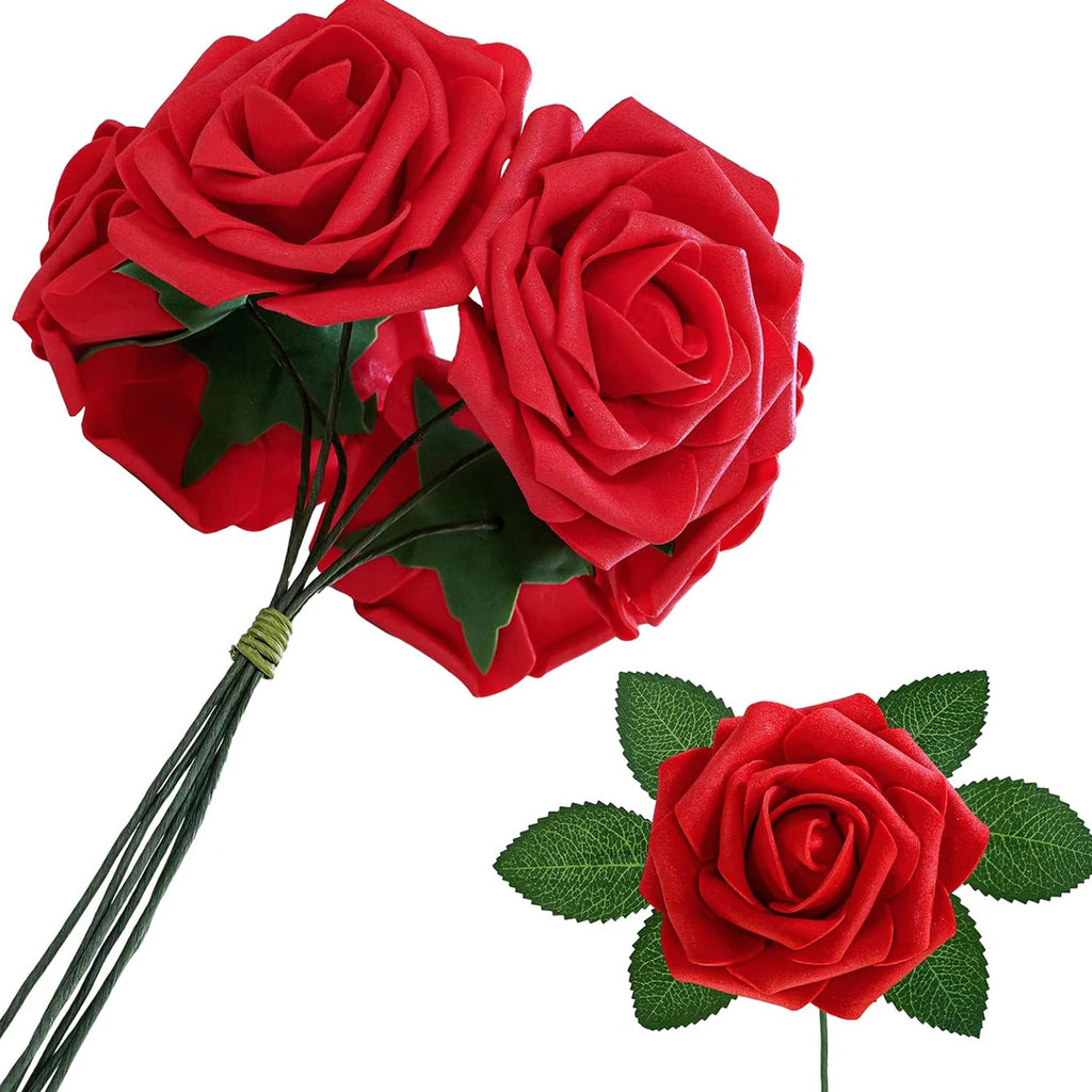 PE Foam Rose Artificial Flower Wedding Bride Bouquet Accessory Garland Home vase table Outdoor Garden festival Party DIY Decor