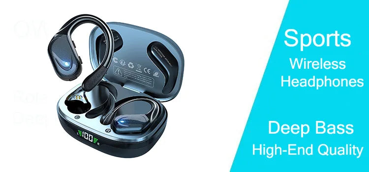 Bluetooth Headphones with MP3 Player TF Card Slot Bluetooth 5.0 Earphones Not in Ear Wireless Headsets with Mic HD Premium Sound