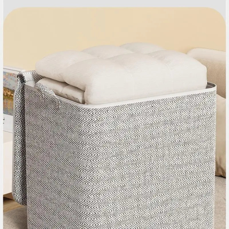 Hot Sale 220L Big Size Clothes Storage Box With Cover Large Laundry Basket Organizer Bag For Baby Foldable