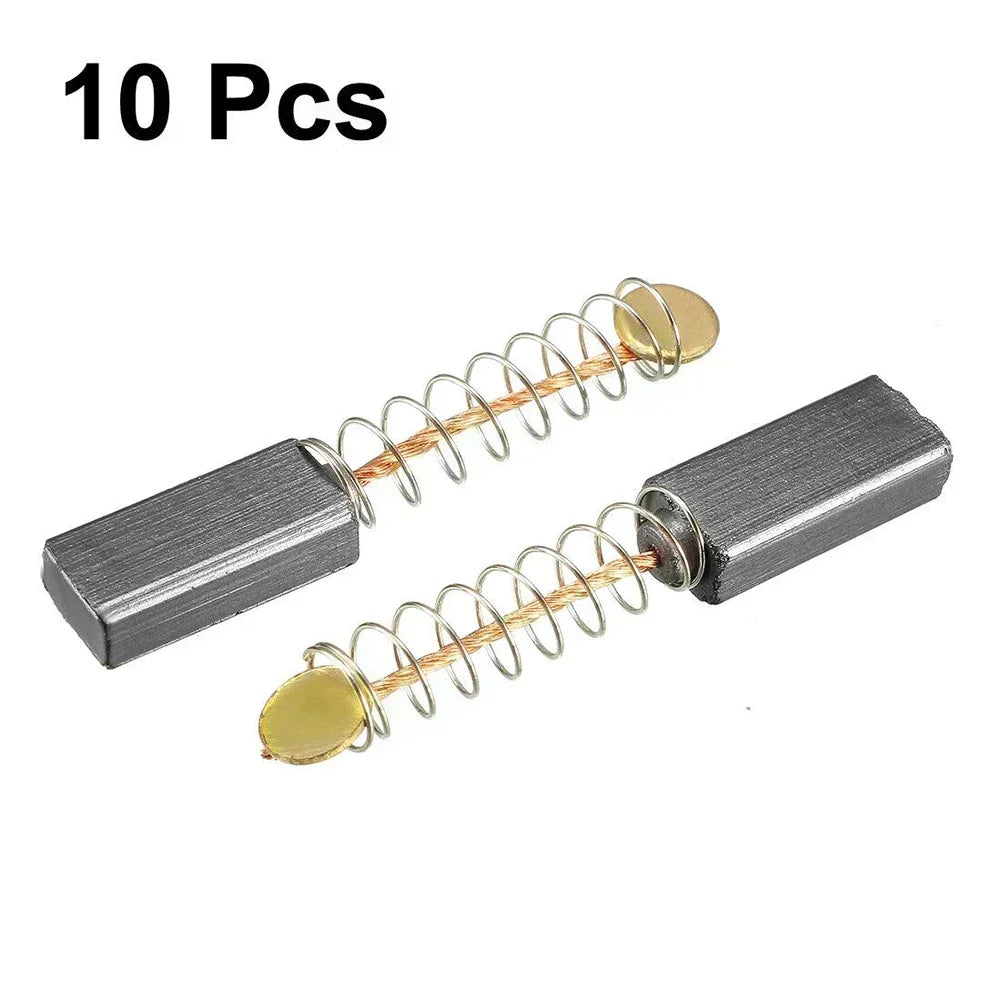 10pcs Carbon Brushes Kit For Electric Motors 13mmx6mmX4mm Carbon High Quality Replacement Electric Power Tool Accessories