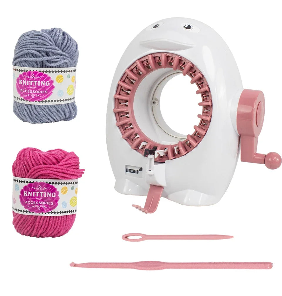 Smart Rotating Knitting Machine DIY Knitting Loom Tool with 22 Needles for Adults & Kids Ideal for Hats Socks Scarves and Crafts