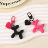 Fashion Punk Y2K Balloon Dog Keychains for Women Bag Pendant Jewelry Trinket Girl's Car Key Ring Key Chain Accessories