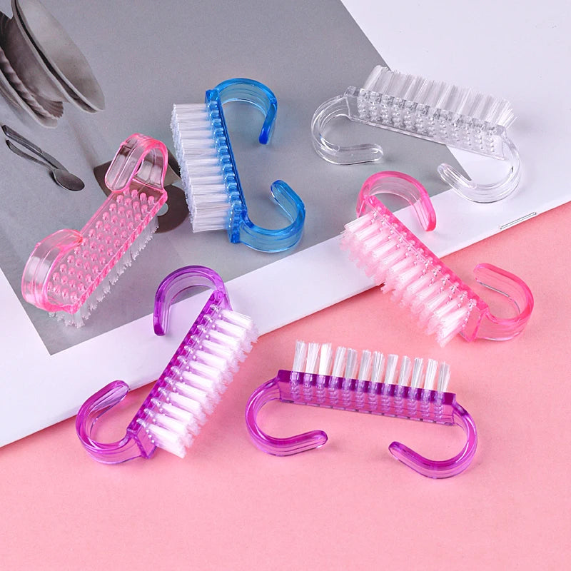 20Pcs/50Pcs Cleaning Brushes For Nail Manicure Small Plastic Brushes Dead Skin Remover Powder Remover Cleaner  Pedicure Tools