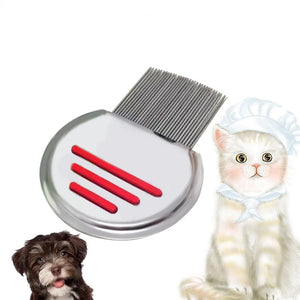 1PC Pet Flea Lice Comb Steel Grooming Combs Steel Dog Brushes Accessory Remove Flea Pet Hair Trimmer Dog Cat Grooming Tools