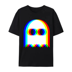 Funny Ghost Psychedelic Vaporwave Halloween Techno Wild EDM Music New Arrivals Normal Cool T-Shirts Women's Tops and T-Shirts