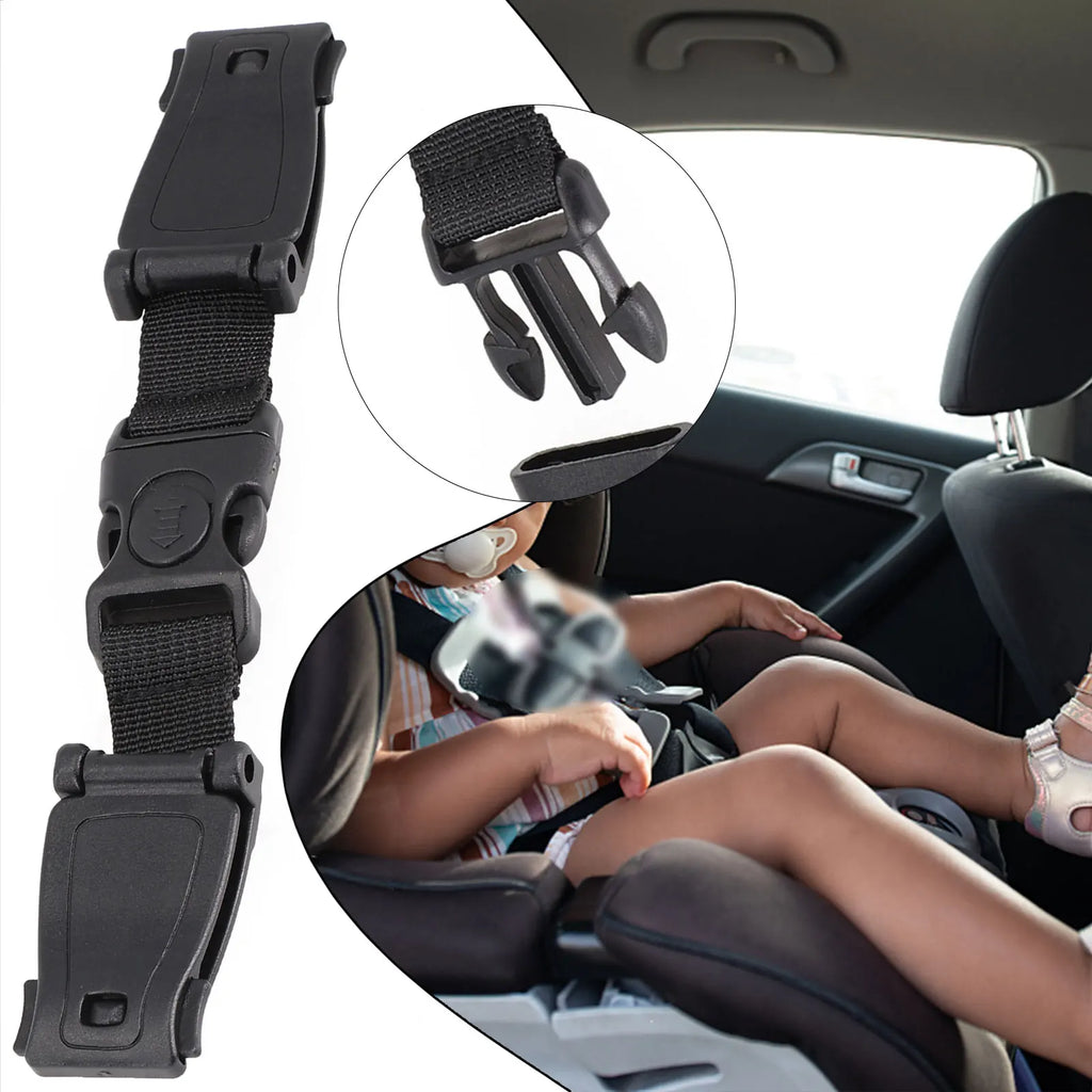 1pc Car Baby Safety Seats Strap Belt Child Harness Chest Clip Safe Buckle Black ABS Webbing Seat Belt Accessories Car Accessorie