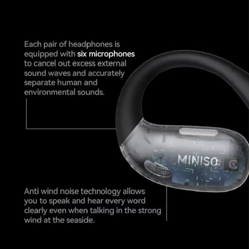 [AI Translator Earphone]MINISO X28 Wireless Headphones Bluetooth 5.4 HiFi IPX5 Waterproof Sports Bass Powerful 16H Battery Life