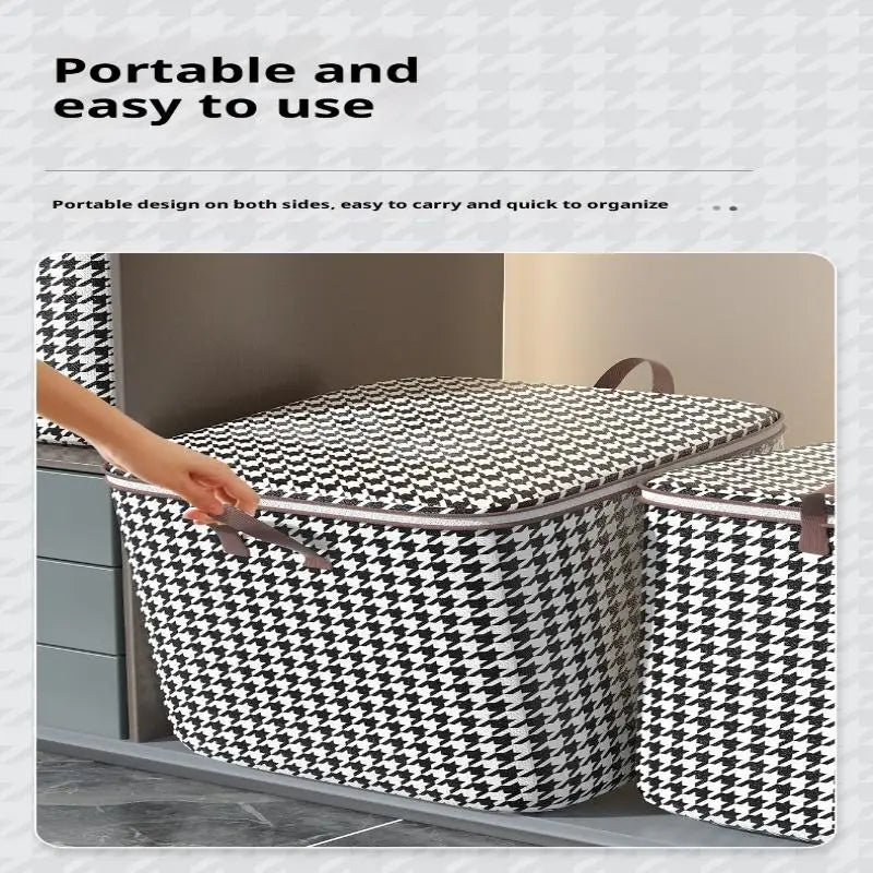 Hot Sale 220L Big Size Clothes Storage Box With Cover Large Laundry Basket Organizer Bag For Baby Foldable