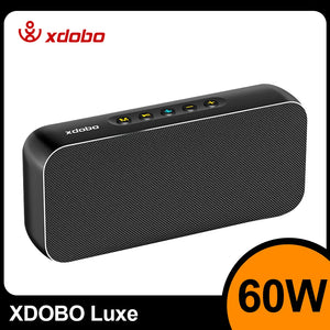 2025 XDOBO Luxe 60W Deep Bass Portable Outdoor Speakers Bluetooth Wireless Subwoofer Waterproof TWS Function Support USB /TF/AUX