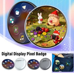High-end Smart Bluetooth Anime E-Badge Display Touch Screen LED Audible Video Playback Dynamic Gift for Otaku Fans Friends