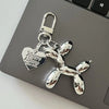 Fashion Punk Y2K Balloon Dog Keychains for Women Bag Pendant Jewelry Trinket Girl's Car Key Ring Key Chain Accessories