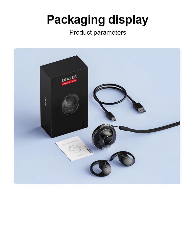 ERAZER X15 pro Bluetooth 5.4 Earphones Sports Wireless Headphones Ear Hook Game Erazer HiFi Earbuds with Mic Headset