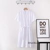 100% Cotton Waffle Robes for Women Summer Thin (nine Sleeves + Short Sleeves) Bathrobe Nightgown Home Service Hotel Bathrobe
