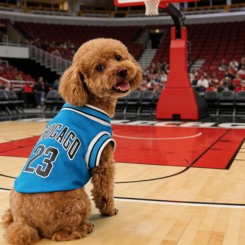 1pcs Mesh Breathable Dog Clothes Schnauzer Teddy Sport Large Dog Jersey Basketball Clothing Puppy T-Shirts Summer Pet Cat Shirts