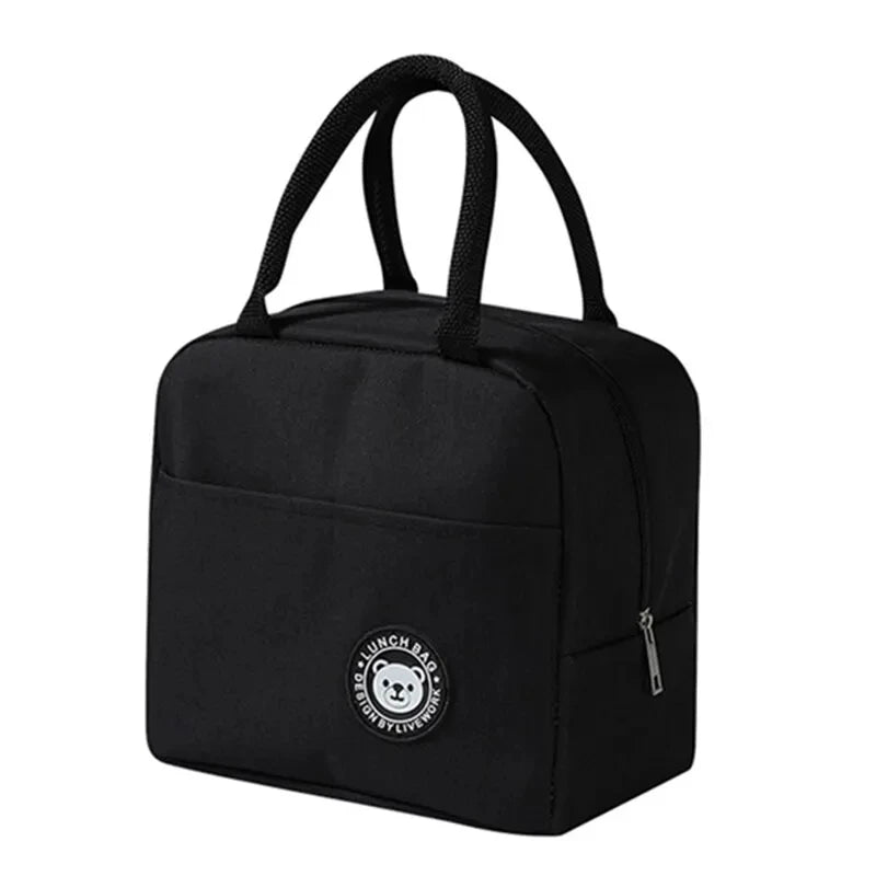 Portable Oxford Lunch Bags Fresh Cooler Pouch For Office Students Convenient Lunch Box Food Container Bag