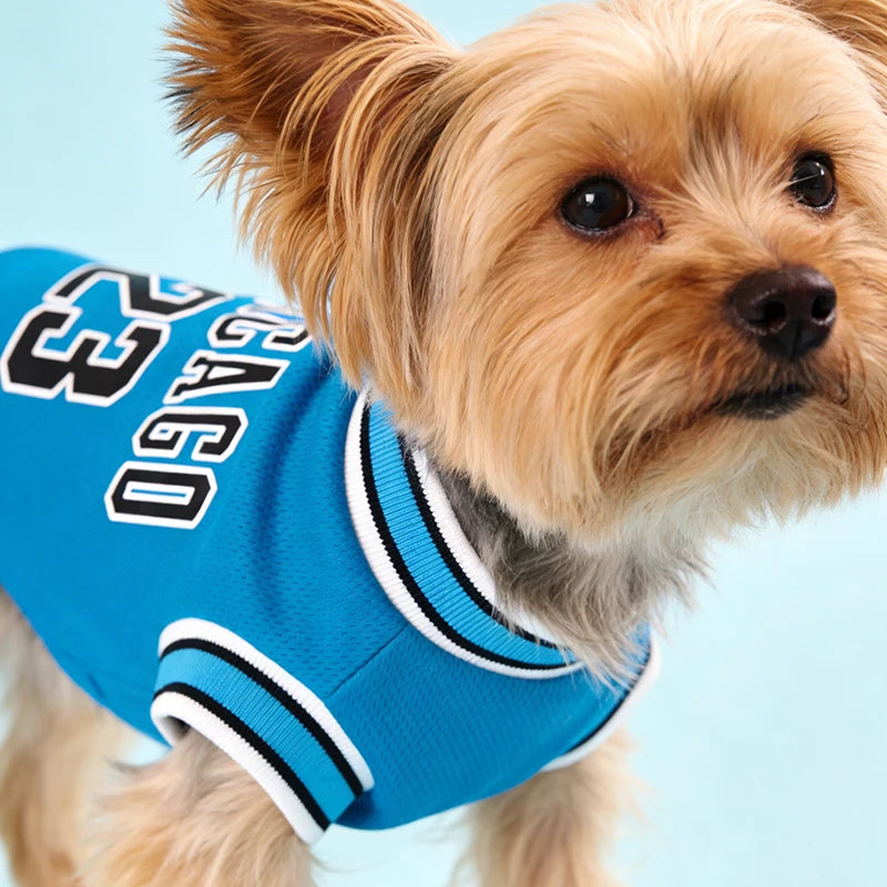 1pcs Mesh Breathable Dog Clothes Schnauzer Teddy Sport Large Dog Jersey Basketball Clothing Puppy T-Shirts Summer Pet Cat Shirts