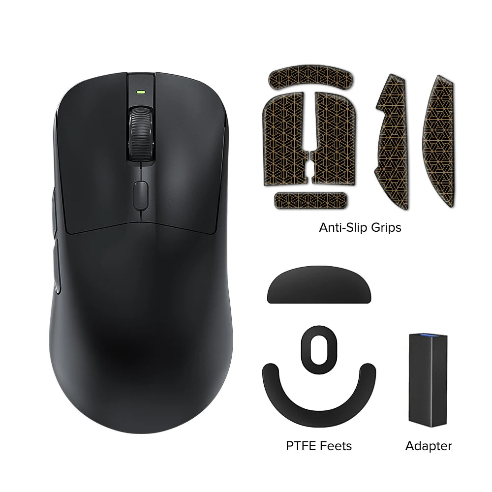 KYSONA M617 Bluetooth Gaming Mouse PAW3395 2.4G 8k Wireless E-sports Mice Rechargeable 59g Lightweight Ergonomic