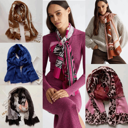 Italian Original Scarf Light Luxury Hot Sale Scarf Printed Dark Pattern Sunshade Warm Silk Scarf Soft Long Scarf Designer Shawl