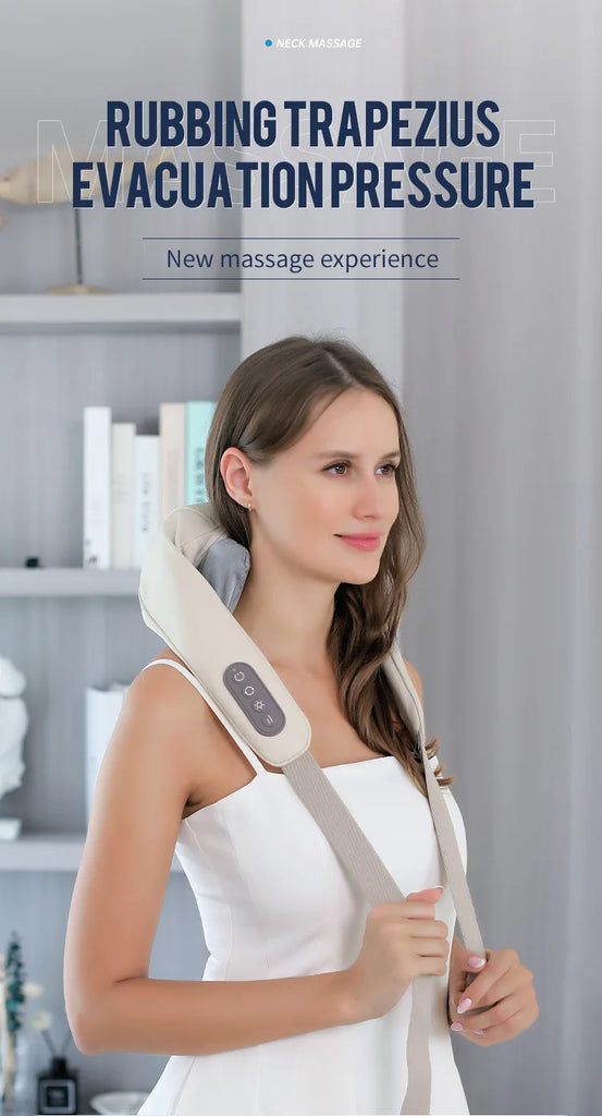 2026Bionic Finger Neck Shoulder Massager Wireless Neck Cervical Trapezius Kneading Massage Shawl Brushless Motor Neck Masajeador