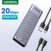 BR Sale UGREEN M2 SSD Case M.2 NVMe SATA SSD Enclosure Adapter 20Gbps USB 3.2 Gen2 USB C External Enclosure