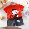 Kids Clothes Set Baby BoyT-Shirt Shorts Summer Clothing Cotton Cartoon Casual Boys Tracksuit Children Baby Clothes Set For 0-6Y