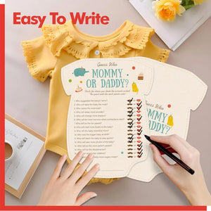 10pcs Baby Shower Games, Gender Neutral Guess Who Mommy or Daddy Game Cards, Fun Party Supplies for Girls & Boys