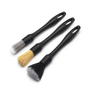 Automotive Interior Detailing Brushes – 3-Pack of Soft Synthetic Wool Tools for Dash, Air Vents & Dust Removal For home For boat