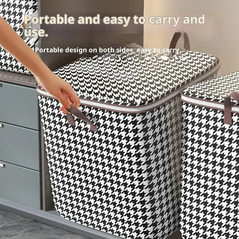 Hot Sale 220L Big Size Clothes Storage Box With Cover Large Laundry Basket Organizer Bag For Baby Foldable