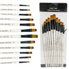 Artist Paint Brush Set 12pcs,  Oil Acrylic Falt Paint Brushes, Watercolor Brush Set for Body, Face, Rock, Canvas Drawing Art Cra