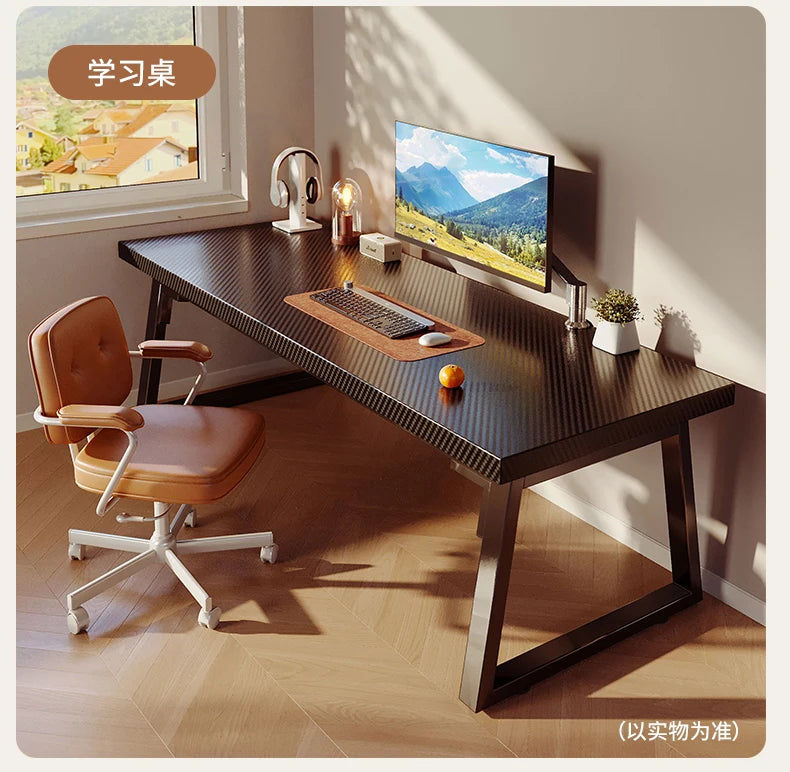 Gaming Desk, Carbon Fiber Computer Desk, Office Home Games, Desktop Desk