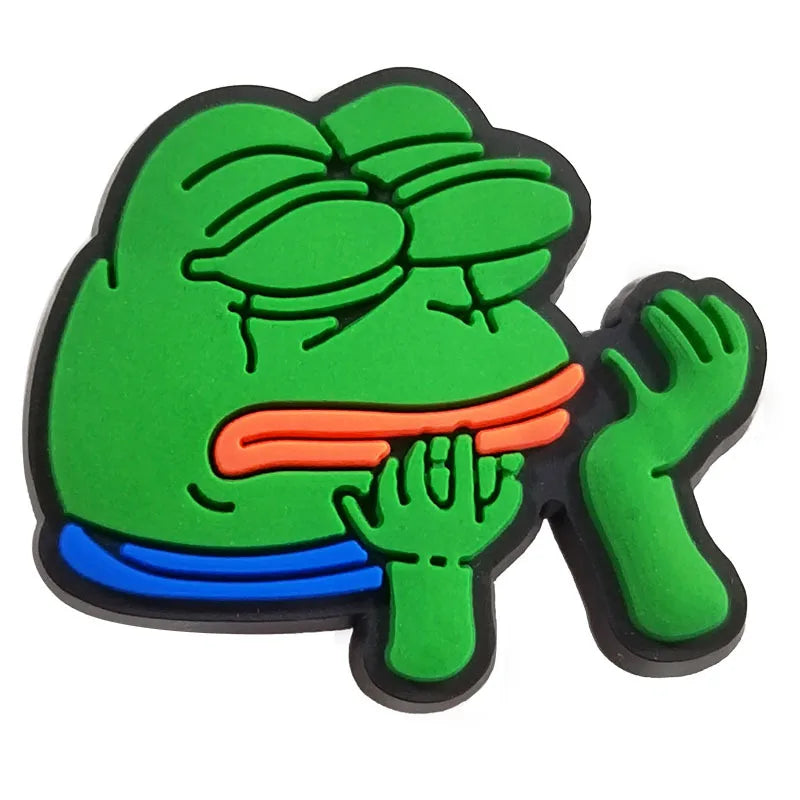 New Arrivals Cute Frog Animals Shoe Charms for Croc Sandals Accessories Shoe Decorations Pins Women Favor Gifts