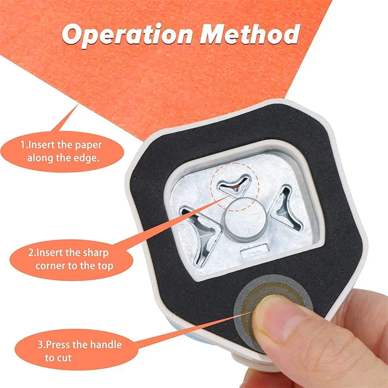 3 in 1  Corner Rounder Metal Plastic Design Scrapbook Cards Craft Corner Cutter for Paper 4mm/7mm/10mm