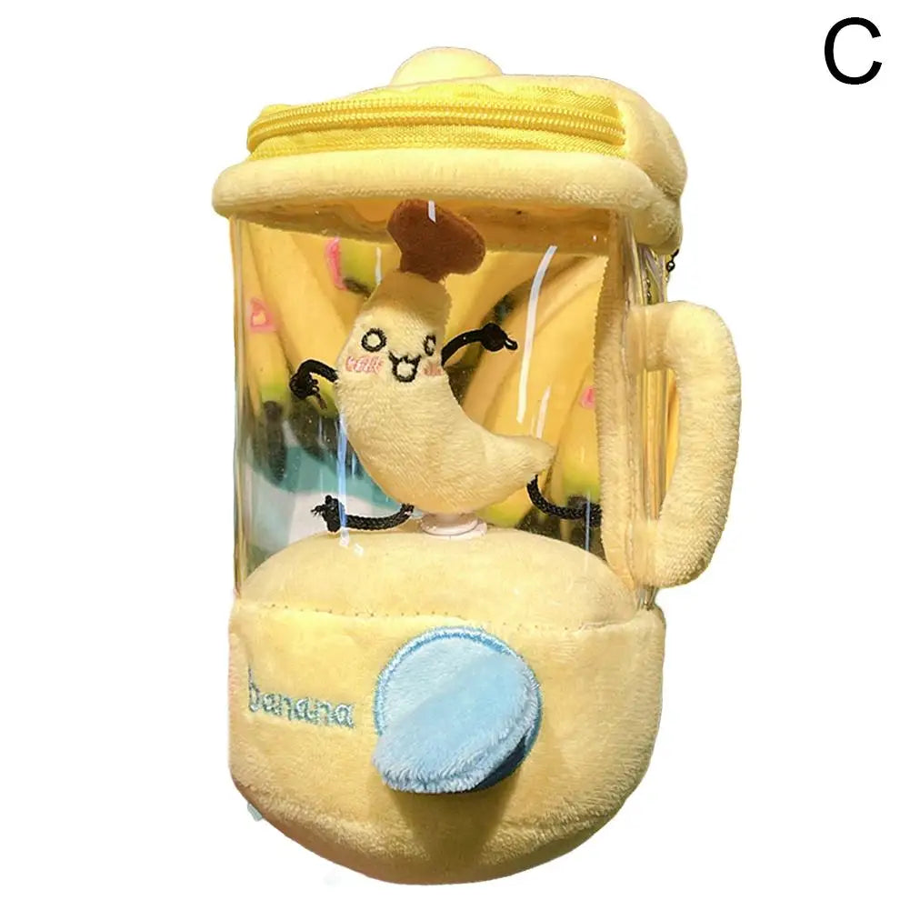 Cartoon Funny Carrot Juicer Plush Toy Drawstring Rotating Plush Carrot/Flower Bag Children Keyrings Toy Pendants Gifts F2X1