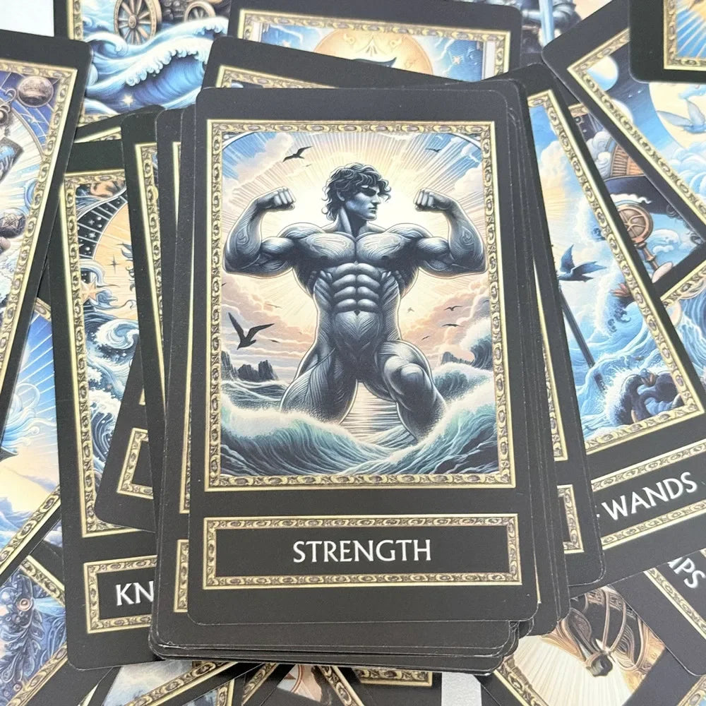 Blue Ocean Tarot cards 78pcs English Divination Fate Oracle Borad Playing Games