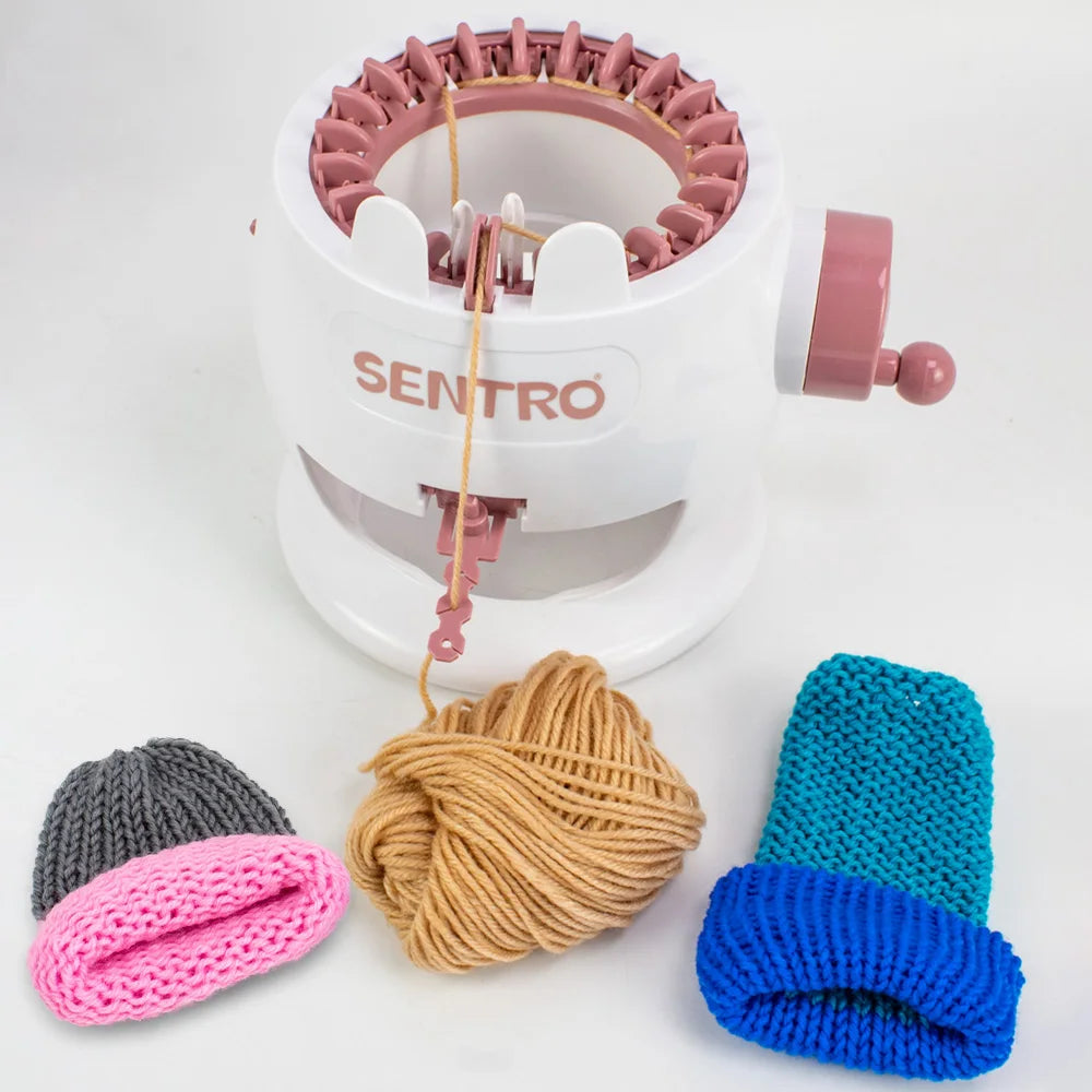 Smart Rotating Knitting Machine DIY Knitting Loom Tool with 22 Needles for Adults & Kids Ideal for Hats Socks Scarves and Crafts