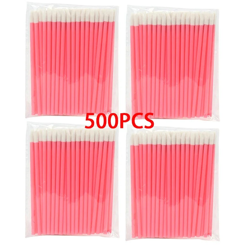 300/500PCS Crystal Lip Brushes Set Wholesale Lipstick Gloss Wands Applicators For Eyelash Extension Makeup Brush Beauty Tool