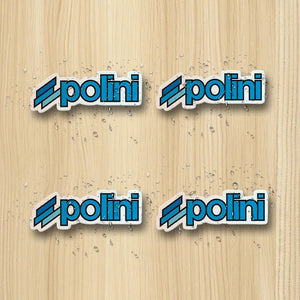 4 POLINI stickers, vinyl decals - suitable for car bumpers, windows, laptops, trucks, vans, water bottles, books - durable