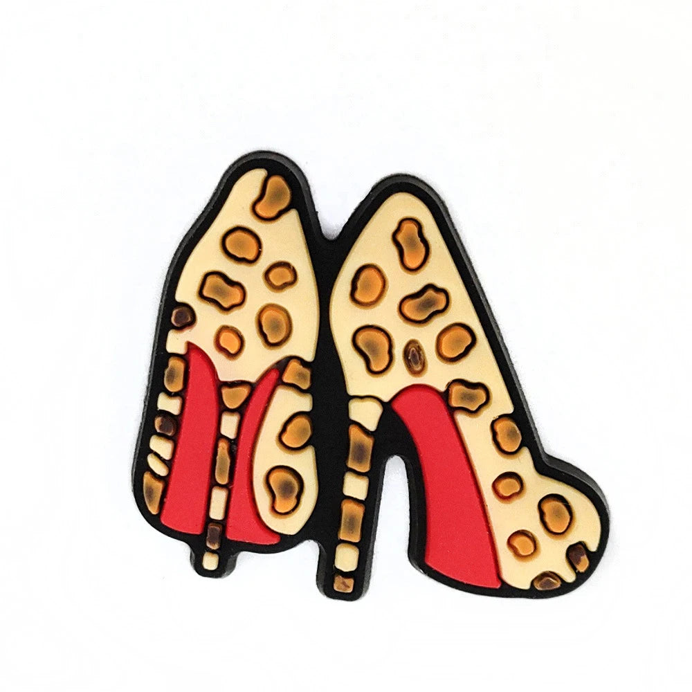 New Arrivals Cute Leopard Print Shoe Charms for Crocs Accessories Sandals Shoe Decorations Pins Grils Women Favor Gift