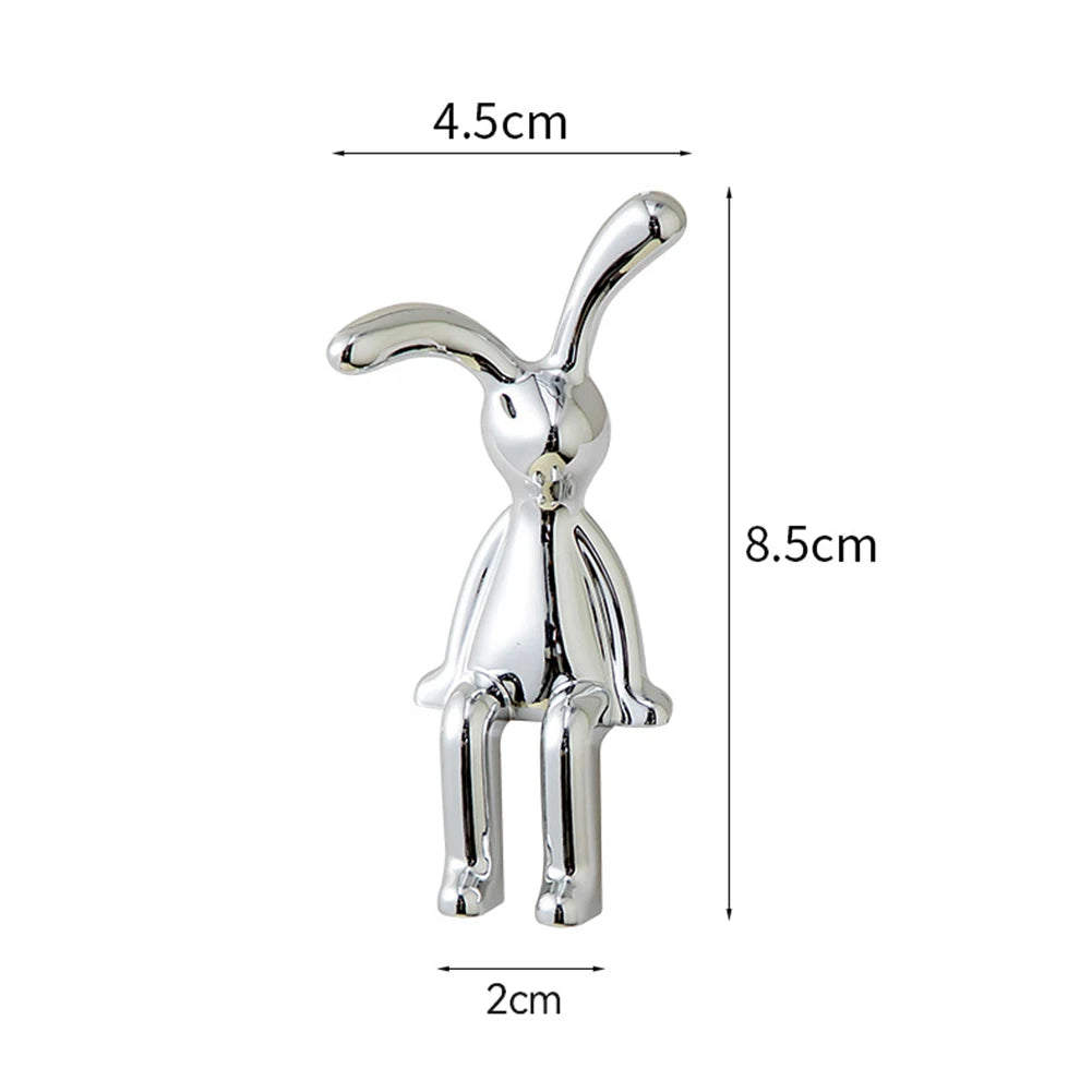 Rabbit Crafts Simple Classical Style Home Desk Decoration Interior Center Console Decor DIY Art Figurines Ornaments