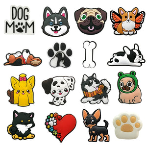 New Arrivals Cute Dog Shoe Charms for Crocs Accessories Charms Sandals Shoe Decorations Pins Women Favor Gift