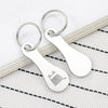 1Pcs Cart Shopping Token Trolley Key Keychain Coin Quarter Grocery Supermarket Holder Keyring Metal Ring Change Unlock Coins