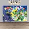 Teenage Mutant Ninja Turtles Happy Birthday Backdrop Banner Cartoon Theme Kids Boys Party Photo Background Decor Supplies