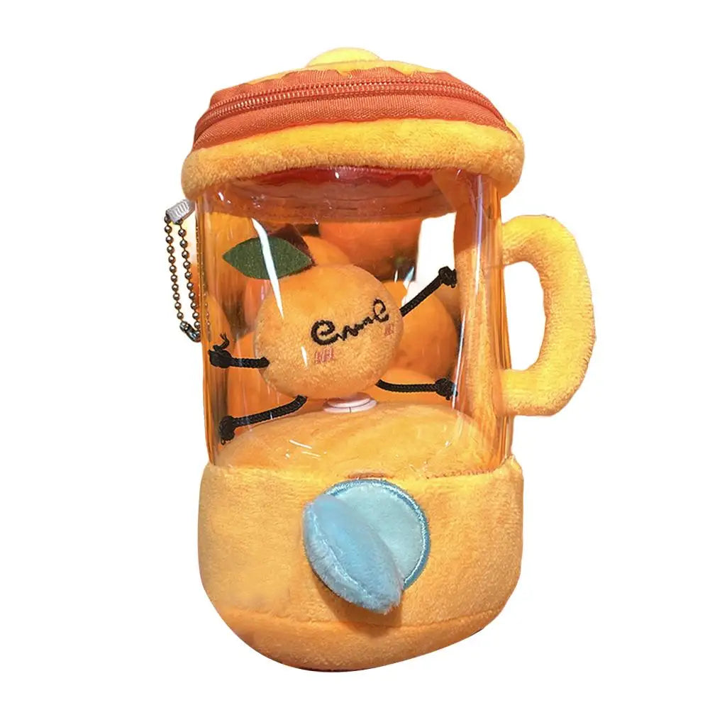 Cartoon Funny Carrot Juicer Plush Toy Drawstring Rotating Plush Carrot/Flower Bag Children Keyrings Toy Pendants Gifts F2X1