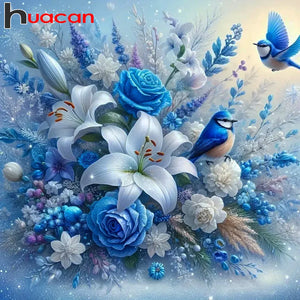 Huacan New Arrivals Diamond Painting Flower Full Round Square Drill Mosaic Animal Bird Diy Gift Art Home Decoration Craft Kit