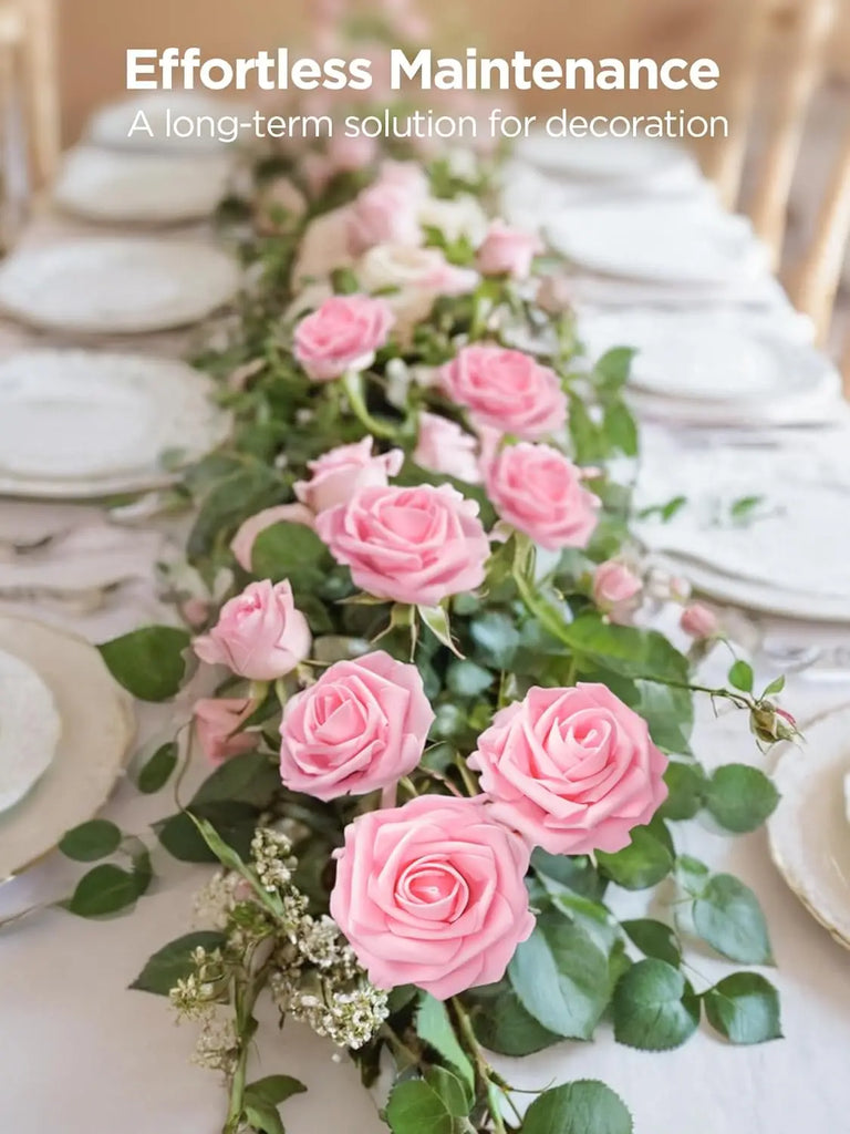 PE Foam Rose Artificial Flower Wedding Bride Bouquet Accessory Garland Home vase table Outdoor Garden festival Party DIY Decor