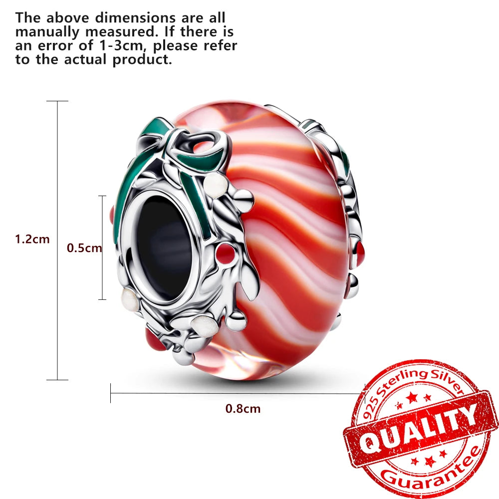 Hot Sale New Arrivals 925 Sterling Silver Snowflake Bell Christmas Series Dangle Charm Fit Original Bracelet Kids Jewelry Gift