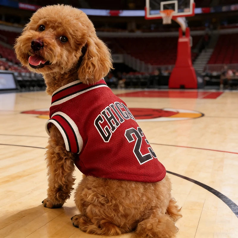 1pcs Mesh Breathable Dog Clothes Schnauzer Teddy Sport Large Dog Jersey Basketball Clothing Puppy T-Shirts Summer Pet Cat Shirts