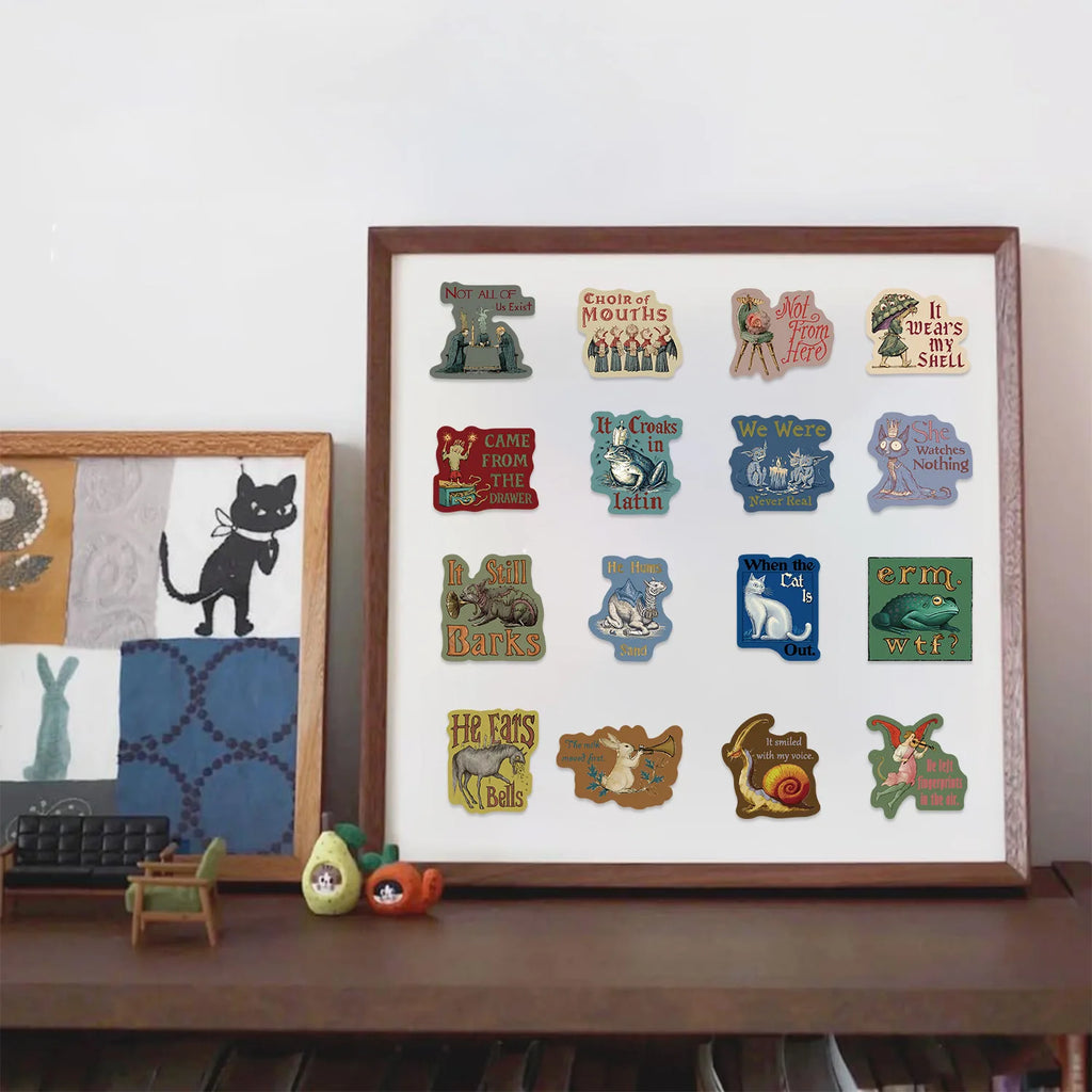 50pcs Medieval Weird Abstract Graffiti Waterproof Phone Laptop Luggage Guitar Laptop Stickers Kids Toys